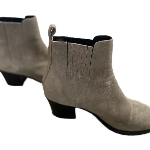 M. Gemi The Terraza Taupe Suede Ankle Boots - Picture 3 of 5